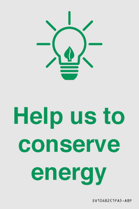 Help us to conserve energy 